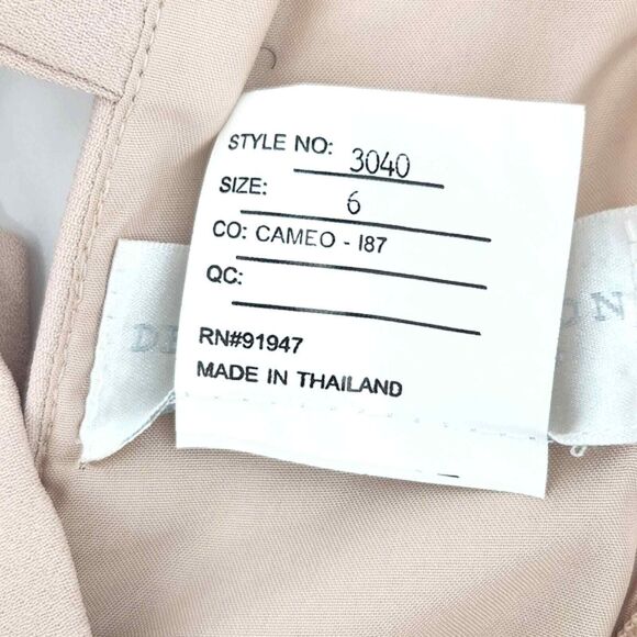 Dessy Collection by Vivian Diamond Cameo Bridesmaid Dress Style 3040 Womens 6 - Picture 8 of 15